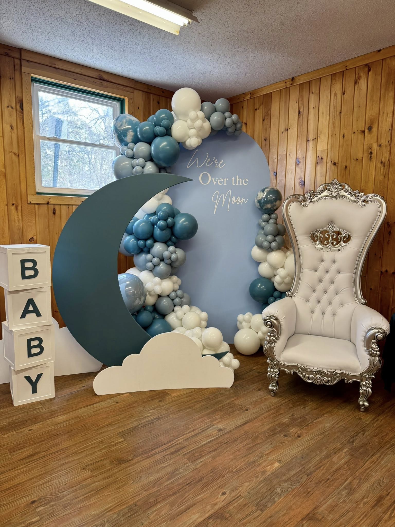 Over the Moon circle backdrop